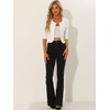 image:imageAllegra K Womens Denim Cardigan 34 Sleeve Collarless Jean JacketsWhite