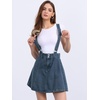 image:imageAllegra K Womens Denim Skirt Overall Adjustable Strap Braces Mini Suspender Washed Jean SkirtsVintage Blue