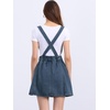 image:imageAllegra K Womens Denim Skirt Overall Adjustable Strap Braces Mini Suspender Washed Jean SkirtsVintage Blue