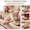 image:imageAllegra K Womens Fuzzy Shose Non Slip Flat House SlippersKhaki