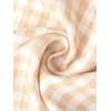image:imageAllegra K Womens Gingham Dress Ruffled Short Sleeve Peter Pan Collar Cute Checkered Mini DressesApricot
