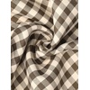 image:imageAllegra K Womens Gingham Dress Ruffled Short Sleeve Peter Pan Collar Cute Checkered Mini DressesBrown