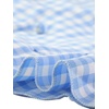 image:imageAllegra K Womens Gingham Dress Ruffled Short Sleeve Peter Pan Collar Cute Checkered Mini DressesLight Blue