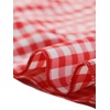 image:imageAllegra K Womens Gingham Dress Ruffled Short Sleeve Peter Pan Collar Cute Checkered Mini DressesRed