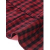 image:imageAllegra K Womens Gingham Dress Ruffled Short Sleeve Peter Pan Collar Cute Checkered Mini DressesRed Black