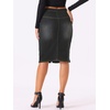 image:imageAllegra K Womens Jean Skirts Split High Waisted Stretchy Denim Pencil SkirtBlack