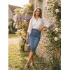 image:imageAllegra K Womens Jean Skirts Split High Waisted Stretchy Denim Pencil SkirtBlue