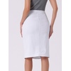 image:imageAllegra K Womens Jean Skirts Split High Waisted Stretchy Denim Pencil SkirtWhite