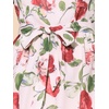 image:imageAllegra K Womens Vintage Peter Pan Collar Flowy Midi Floral DressBeige Red