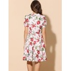 image:imageAllegra K Womens Vintage Peter Pan Collar Flowy Midi Floral DressBeige Red