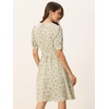 image:imageAllegra K Womens Vintage Peter Pan Collar Flowy Midi Floral DressLight Green