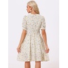 image:imageAllegra K Womens Vintage Peter Pan Collar Flowy Midi Floral DressLight Yellow