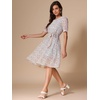 image:imageAllegra K Womens Vintage Peter Pan Collar Flowy Midi Floral DressRetro Light Blue