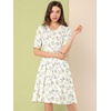 image:imageAllegra K Womens Vintage Peter Pan Collar Flowy Midi Floral DressWhite