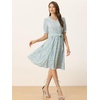 image:imageAllegra K Womens Vintage Peter Pan Collar Flowy Midi Floral DressWhite Floral