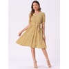 image:imageAllegra K Womens Vintage Peter Pan Collar Flowy Midi Floral DressYellow