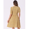 image:imageAllegra K Womens Vintage Peter Pan Collar Flowy Midi Floral DressYellow