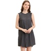 image:imageAllegra K Women Sleeveless Denim Chambray Button Up Shirtdress with PocketWashed Black