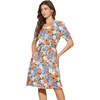 image:imageAllegra K Womens Vintage Peter Pan Collar Flowy Midi Floral DressOrange Blue