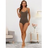 image:imageAllegra K Women Body Shaper U Neck Sleeveless Adjustable Straps TopsBrown