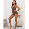 image:imageAllegra K Women Body Shaper U Neck Sleeveless Adjustable Straps TopsBrown