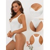 image:imageAllegra K Women Deep V Neck Tummy Control Shapewear Butt Lifter BodysuitWhite