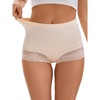 image:imageAllegra K Women High Waisted Lace Tummy Control Butt Lifter ShapewearBeige