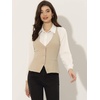 image:imageAllegra K Women Vintage Sleeveless Halter Neck Button Down Suit VestApricot