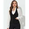 image:imageAllegra K Women Vintage Sleeveless Halter Neck Button Down Suit VestBlack