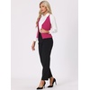 image:imageAllegra K Women Vintage Sleeveless Halter Neck Button Down Suit VestHot Pink