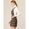 image:imageAllegra K Womens Plaid Overall Dress Suspender Short Pinafore DressBlackbrown