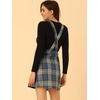 image:imageAllegra K Womens Plaid Overall Dress Suspender Short Pinafore DressBlue