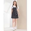 image:imageAllegra K Womens Plaid Overall Dress Suspender Short Pinafore DressBlueapricot
