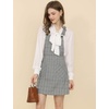 image:imageAllegra K Womens Plaid Overall Dress Suspender Short Pinafore DressGreengrey