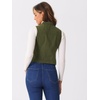 image:imageAllegra K Womens Washed Denim Vest Sleeveless Jean JacketArmy Green