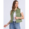 image:imageAllegra K Womens Washed Denim Vest Sleeveless Jean JacketBean Green