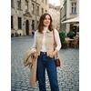 image:imageAllegra K Womens Washed Denim Vest Sleeveless Jean JacketBeige