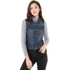 image:imageAllegra K Womens Washed Denim Vest Sleeveless Jean JacketBlue