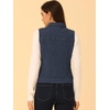 image:imageAllegra K Womens Washed Denim Vest Sleeveless Jean JacketBlue Texture