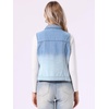 image:imageAllegra K Womens Washed Denim Vest Sleeveless Jean JacketBlue White