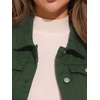 image:imageAllegra K Womens Washed Denim Vest Sleeveless Jean JacketDark Green