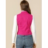 image:imageAllegra K Womens Washed Denim Vest Sleeveless Jean JacketFuchsia