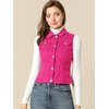 image:imageAllegra K Womens Washed Denim Vest Sleeveless Jean JacketFuchsia