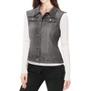 image:imageAllegra K Womens Washed Denim Vest Sleeveless Jean JacketGray