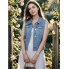 image:imageAllegra K Womens Washed Denim Vest Sleeveless Jean JacketLight Blueb