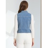 image:imageAllegra K Womens Washed Denim Vest Sleeveless Jean JacketLight Blueb