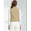 image:imageAllegra K Womens Washed Denim Vest Sleeveless Jean JacketLight Khaki