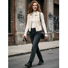 image:imageAllegra K Womens Washed Denim Vest Sleeveless Jean JacketOyster