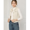 image:imageAllegra K Womens Washed Denim Vest Sleeveless Jean JacketOyster