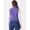image:imageAllegra K Womens Washed Denim Vest Sleeveless Jean JacketPurple